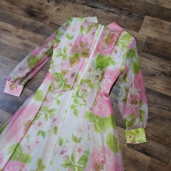 Vintage Avalon Classics Longsleeve Floral Maxi Gown Size 12 - Picture 8 of 10